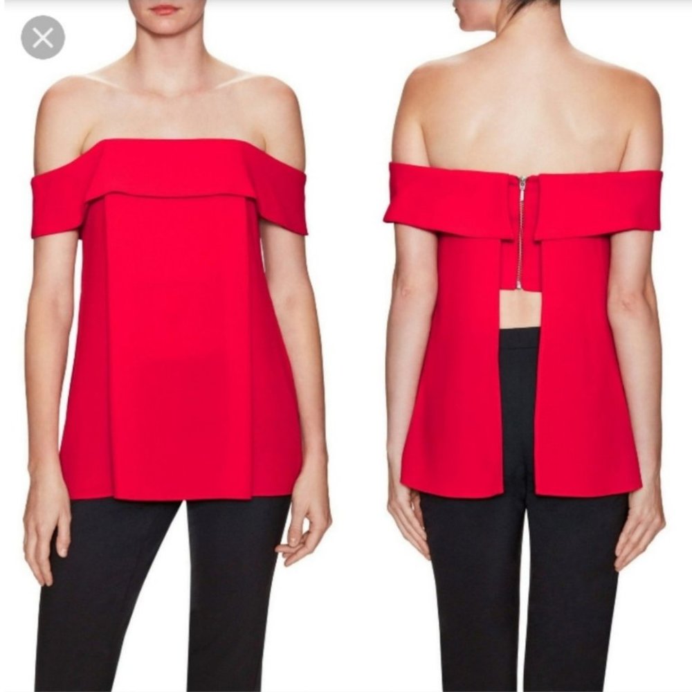 NICHOLAS Crepe Shoulder Band Top